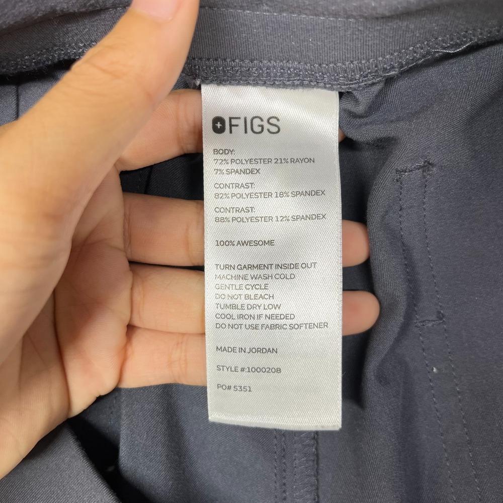 Figs High Waisted Zamora Jogger Scrub Pants Women's Charcoal Drawstring - 28X28 - Picture 11 of 12